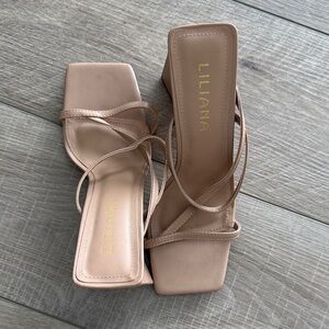 Liliana Nude Strappy Heels